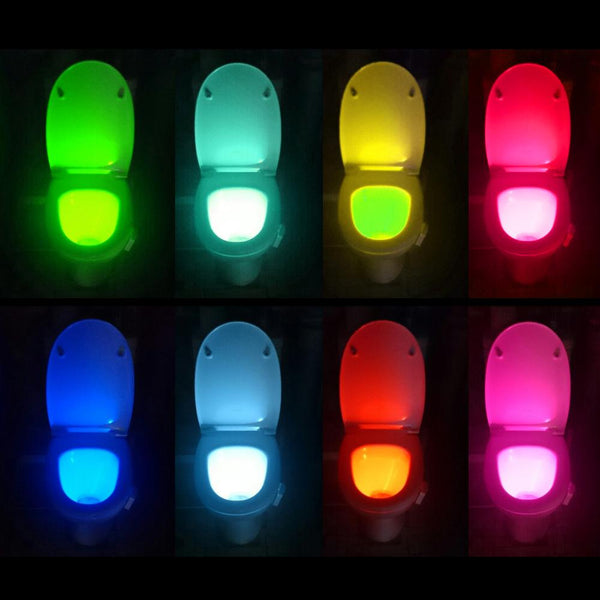 PIR Motion Sensor Toilet Seat LED lamp 8 Colors