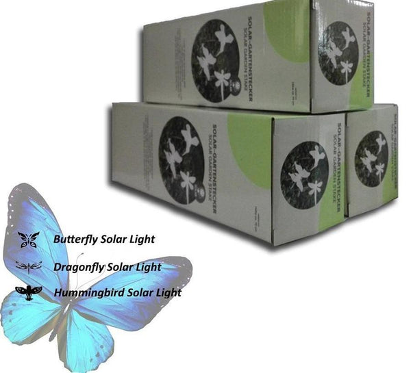 Solar Waterproof Dragonfly Butterfly Bird LED Lamp