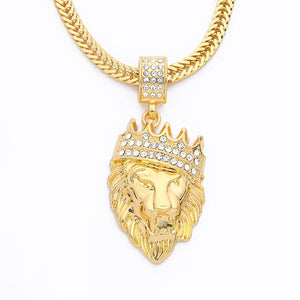 Gold Lion Head Pendant