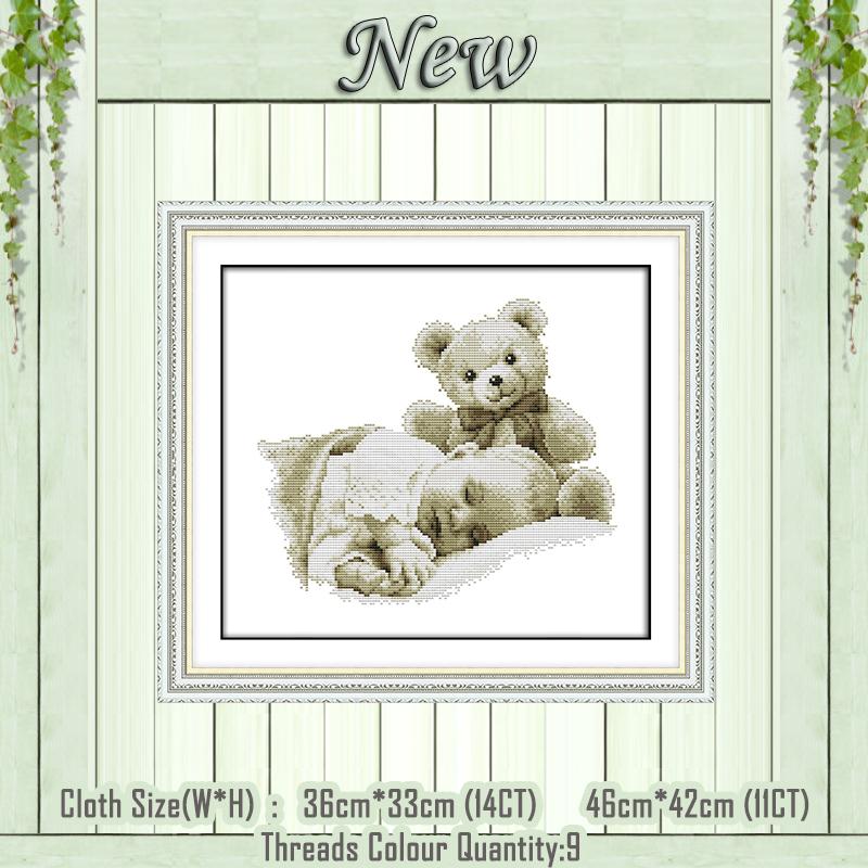 Baby and Bear Cross Stich Embroidery Set