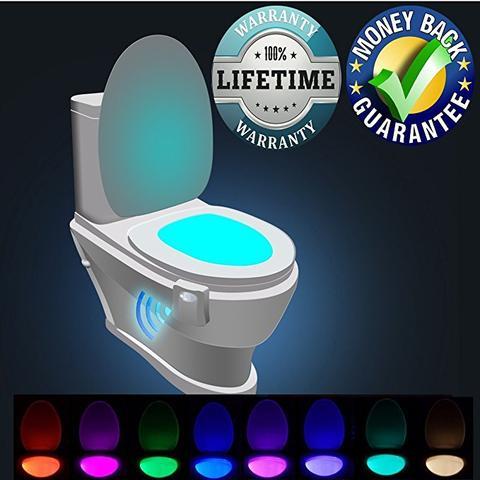PIR Motion Sensor Toilet Seat LED lamp 8 Colors
