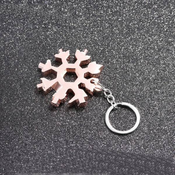18 In 1 Snowflake Multi Pocket Tool Keychain
