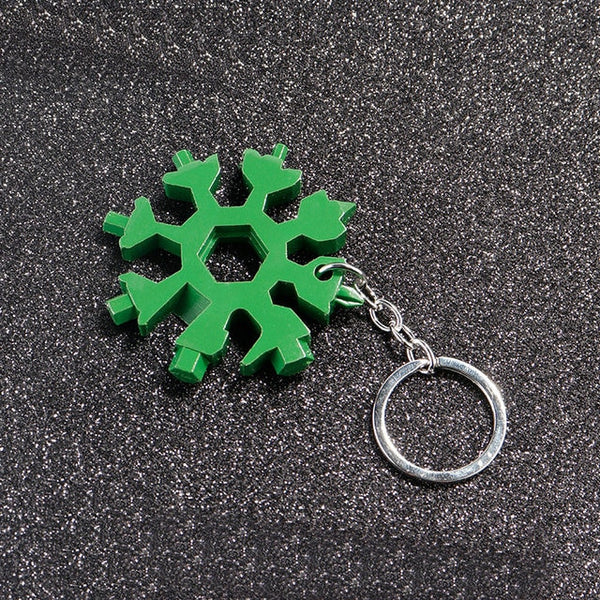 18 In 1 Snowflake Multi Pocket Tool Keychain