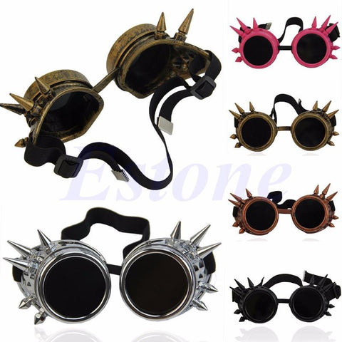 Victorian Gothic Cosplay Rivet Steampunk Glasses