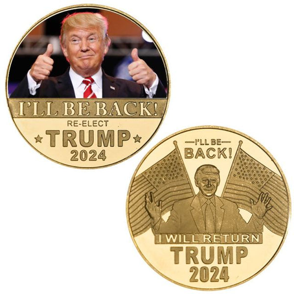 2024 Donald Trump Gold Plated Commemorative Coin Collectibles