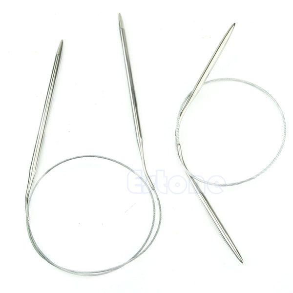 13pcs 65cm Size UK6-18 Stainless Steel Circular Knitting Needles