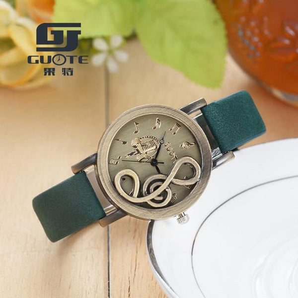 Musical Note Carving Watch