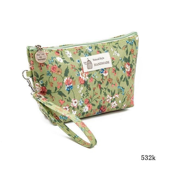 Vintage Floral Cosmetic Bag
