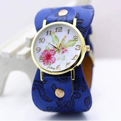 Floral Bangle Style Watch