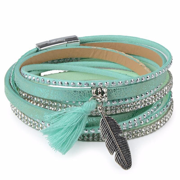 Boho Feather Tassel Bracelets
