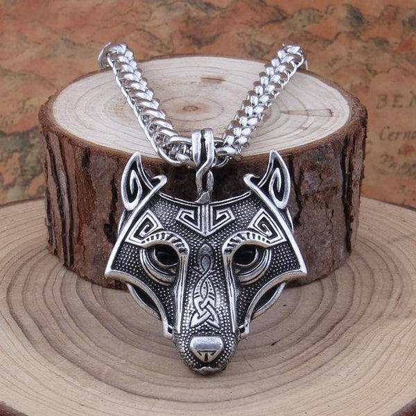 Viking Wolf Head Necklace Original