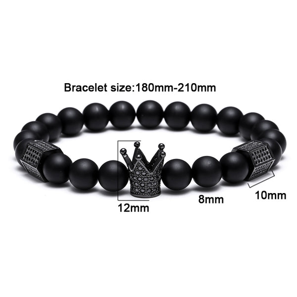 Black Skull & Crown Bracelet