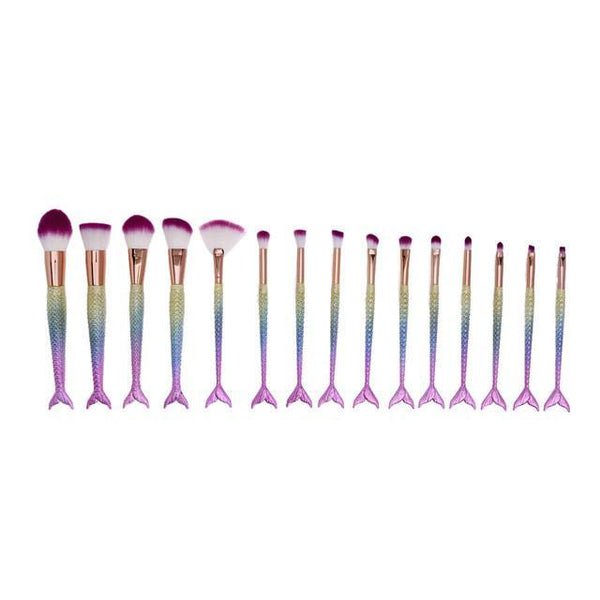 Hot 10pcs/15pcs Mermaid Brushes Makeup Set