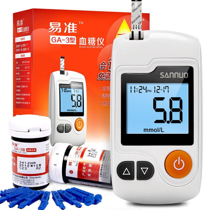 Sannuo GA-3 blood glucose meter Diabetic with 100pcs Test Strips