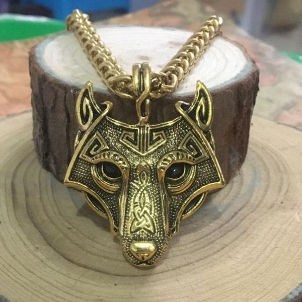 Viking Wolf Head Necklace Original