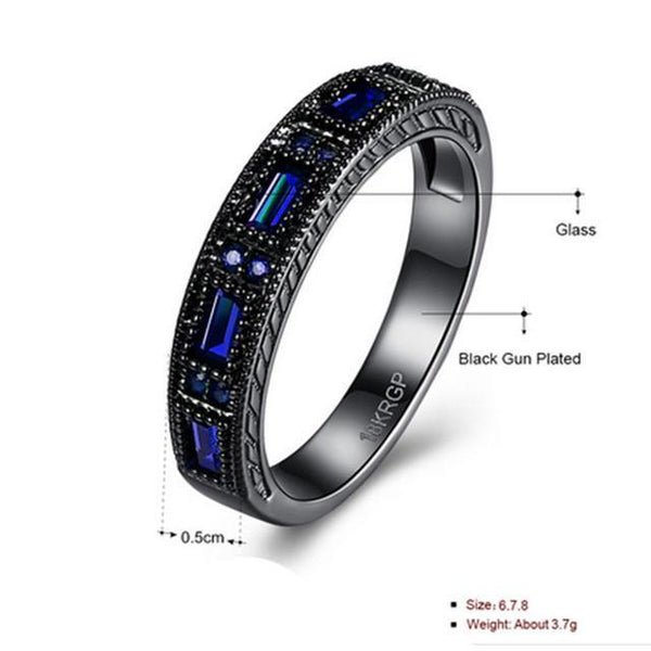 Black Gold Colored Band Ring