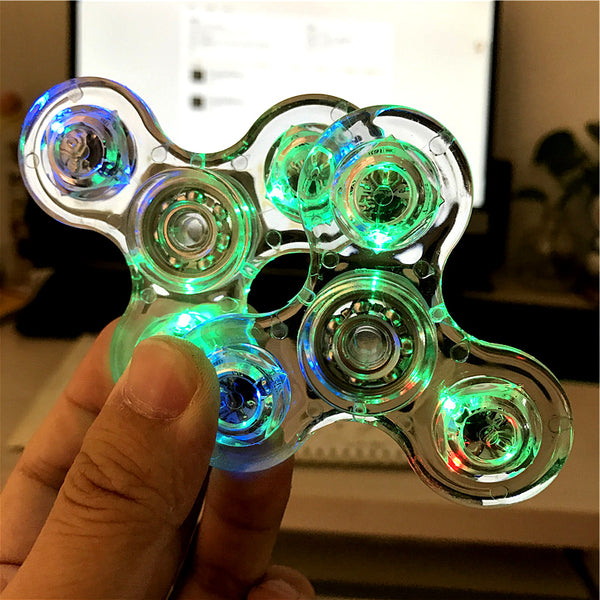 Neon Light Fidget Spinner Led Stress Hand Spinners
