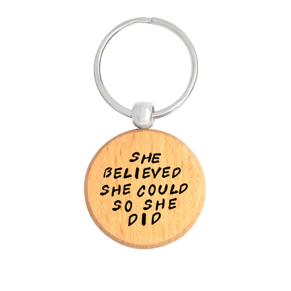 Family Wooden Key Chain