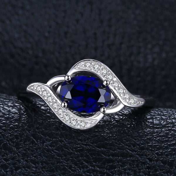 Elegant Blue Sapphire 925 Sterling Silver Ring