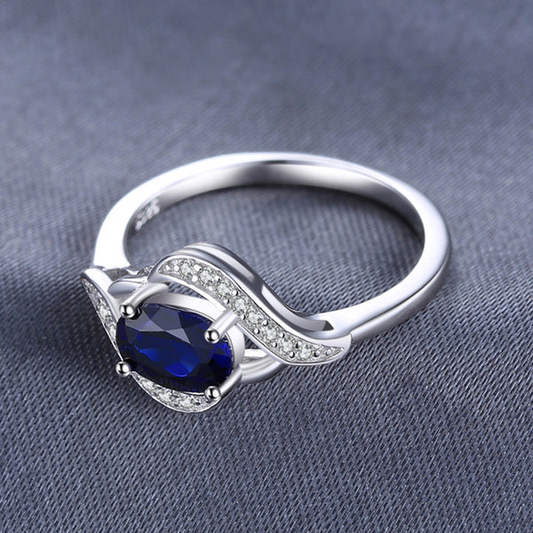 Elegant Blue Sapphire 925 Sterling Silver Ring