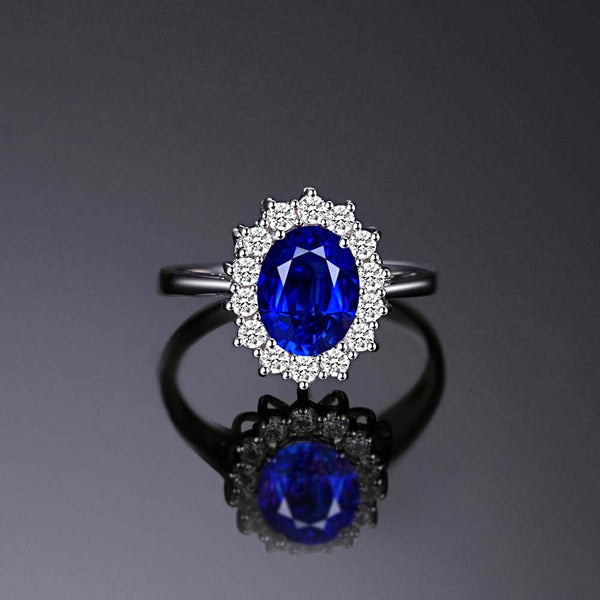 Royal Blue Sapphire 925 Sterling Silver Ring
