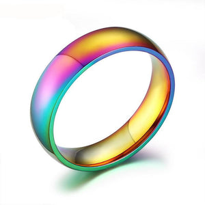 Unicorn Rainbow Titanium Steel Ring