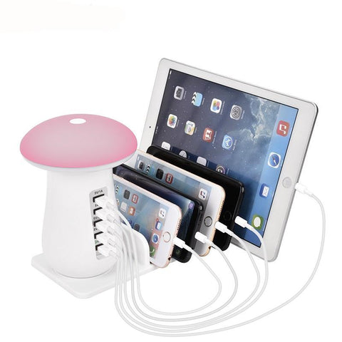 PINK Mushroom  USB Charger for Mobile Phone and Tablets