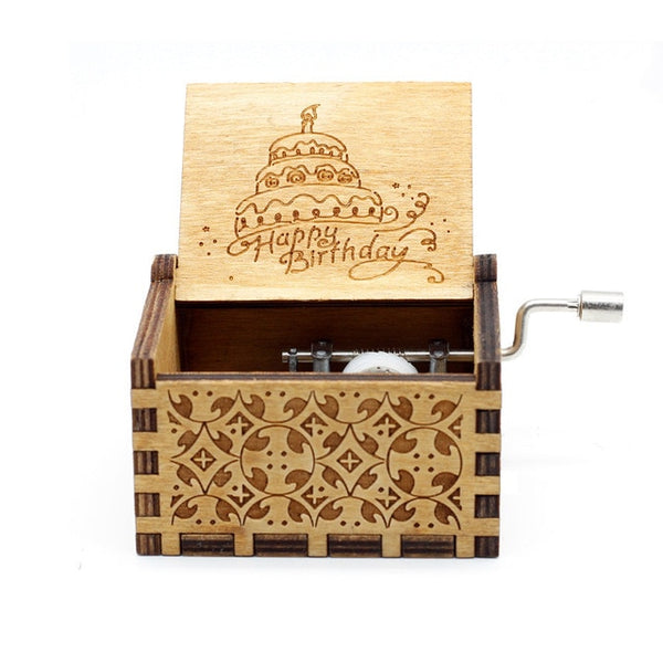 Hand Cranked Wood Music Box