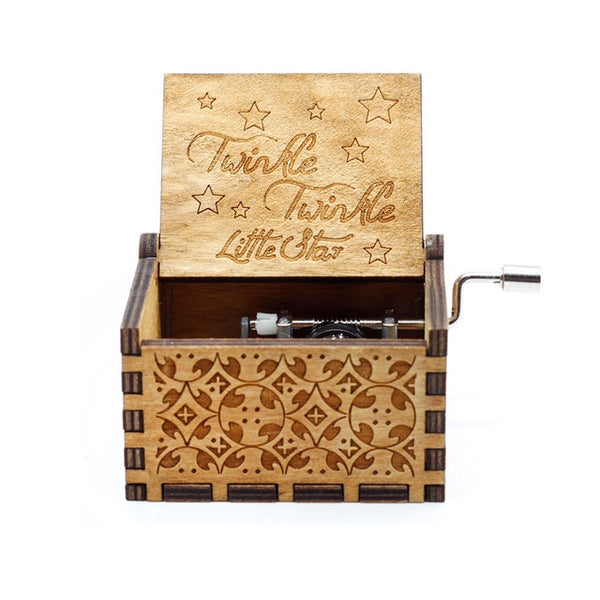 Hand Cranked Wood Music Box