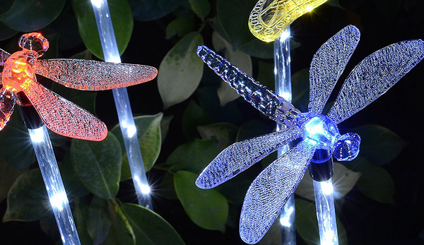 Solar Waterproof Dragonfly Butterfly Bird LED Lamp
